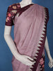 Pastel Pink Stripes Design Semi Tussar Saree