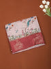 Pastel Pink Traditional Printed Design Crepe Silk Saree with Motif Border