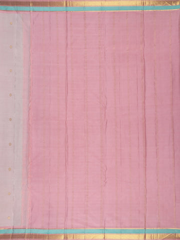 Pastel Pink Woven Butta Design Pure Kanchipuram Silk Saree - Diadem