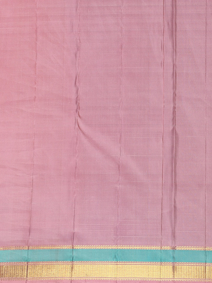 Pastel Pink Woven Butta Design Pure Kanchipuram Silk Saree - Diadem