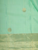Pastel Pista Green Circle Butta Zari Woven Design Pure Kanchipuram Silk Saree with Zari Border