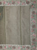 Pastel Pistachio Green Floral Butta Zari Embroidered Design Pure Organza Saree with Thread Work Border