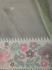 Pastel Pistachio Green Floral Butta Zari Embroidered Design Pure Organza Saree with Thread Work Border