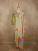 Pastel Pistachio Green Floral Printed Design Tissue Silk Salwar Suit with Dupatta