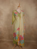 Pastel Pistachio Green Floral Printed Design Tissue Silk Salwar Suit with Dupatta