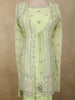 Pastel Pistachio Green Sequins and Beads Embroidered Design Georgette Sharara Suit with Over Coat