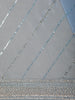 Pastel Powder Blue Diagonal Sequins and Silver Embellished Design Satin Designer Saree with Stone Work Border