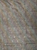Pastel Sage Green Floral Butta Zari Embroidered Design Pure Organza Saree with Scalloped Border
