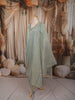 Pastel Blue Mirror Embroidered Design Tissue Silk Straight Cut Salwar Suit with Matching Dupatta