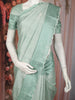 Pastel Sage Green Solid Design Tussar Saree with Scallop Embroidered Border