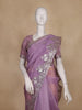 Lavender Embellished Design Organza Saree
