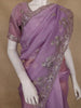 Lavender Embellished Design Organza Saree
