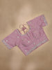 Lavender Embellished Design Organza Saree