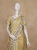 Pastel Yellow Embellished Design Organza Saree