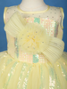 Pastel Yellow Sequins Design Net Layered Frock