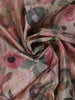 Pastel Beige Floral Printed Tussar Silk Saree - Diadem