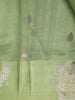 Pastel Green Floral Design Woven Silk Saree - Diadem