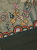 Pastel Green Floral Kalamkari Printed Cotton Saree - Diadem