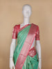 Pastel Green Floral Woven Pure Kanchipuram Silk Saree - Diadem