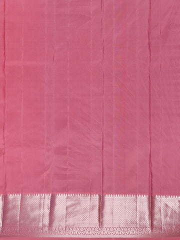 Pastel Green Floral Woven Pure Kanchipuram Silk Saree - Diadem