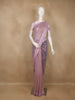 Pastel Pink Sequin Embellishment Organza Saree - Diadem