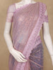 Pastel Pink Sequin Embellishment Organza Saree - Diadem