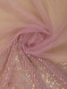 Pastel Pink Sequin Embellishment Organza Saree - Diadem