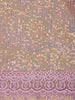 Pastel Pink Sequin Embellishment Organza Saree - Diadem