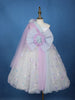 Pastel Purple Rainbow Butterfly Embellished Net Gown - Diadem