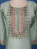 Pastel Sage Green Floral Design Printed Cotton Salwar Suit - Diadem