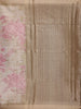 Pastel pink Floral Design Tissue Silk Saree with Zari Border