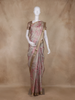 Pastel pink Floral Design Tissue Silk Saree with Zari Border