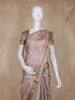 Pastel pink Floral Design Tissue Silk Saree with Zari Border