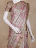 Pastel pink Floral Design Tissue Silk Saree with Zari Border