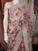 Patel Pink Floral Printed Design Pure Organza Party Wear Saree with Zari Border