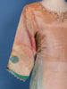 Peach-Orange Floral Embroidered Sequin Work Georgette Salwar Suit - Diadem