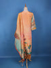 Peach-Orange Floral Embroidered Sequin Work Georgette Salwar Suit - Diadem