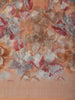 Peach Abstract Floral Printed Design Mixed Cotton Casual Wear Saree