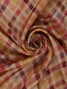 Peach Banarasi Saree with Checked Design on the Body and Contrast Border - Diadem