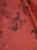 Peach Beige Floral Woven Design Pure Tussar Saree with Contrast Terracotta Rust Border