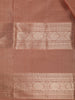 Peach Butta Woven Design Pure Kanchipuram Silk Saree