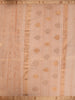 Peach Butta Woven Design Tissue Saree with Gold Zari Border