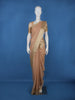 Peach Checked Design Semi Tussar Saree With Zari Border