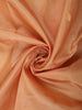 Peach Diamond Woven Kanchipuram Silk Saree with Gold Zari Border