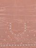 Peach Floral Design Satin Saree - Diadem