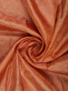 Peach Floral Design Woven Pure Kanchipuram Silk Saree With Zari Border