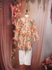 Peach Floral Digital Printed Design Cotton Kids Kurta Set