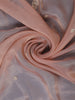 Peach Floral Embroidered Design Net Organza Tissue Saree With Designer Blouse