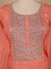 Peach Floral Embroidered Silk Salwar Suit - Diadem