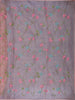 Peach Floral Motif Embroidered Chandheri Cotton Saree